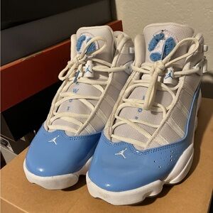 Jordan Blue and White Sneakers (6 rings)